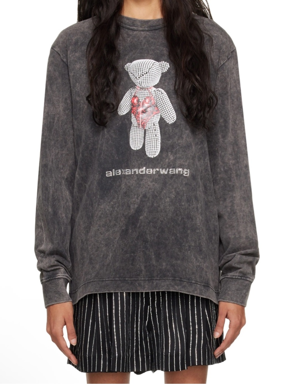 Alexander Wang grey Long Sleeve T-Shirt